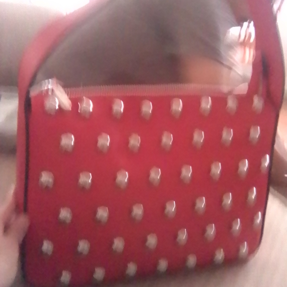 Red Studded Women's Bag